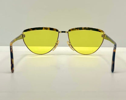 Kuchler K 80 Vintage Sunglasses-Gold & Tortois3 w|New, Custom Solid Yellow Lenses-Unworn