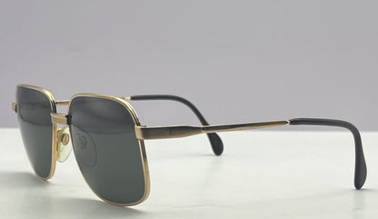 Vintage New|Old Leonard Harley Gold Plated Sunglasses- Mod. Lh1010 Gp 18Ct. 55Mm