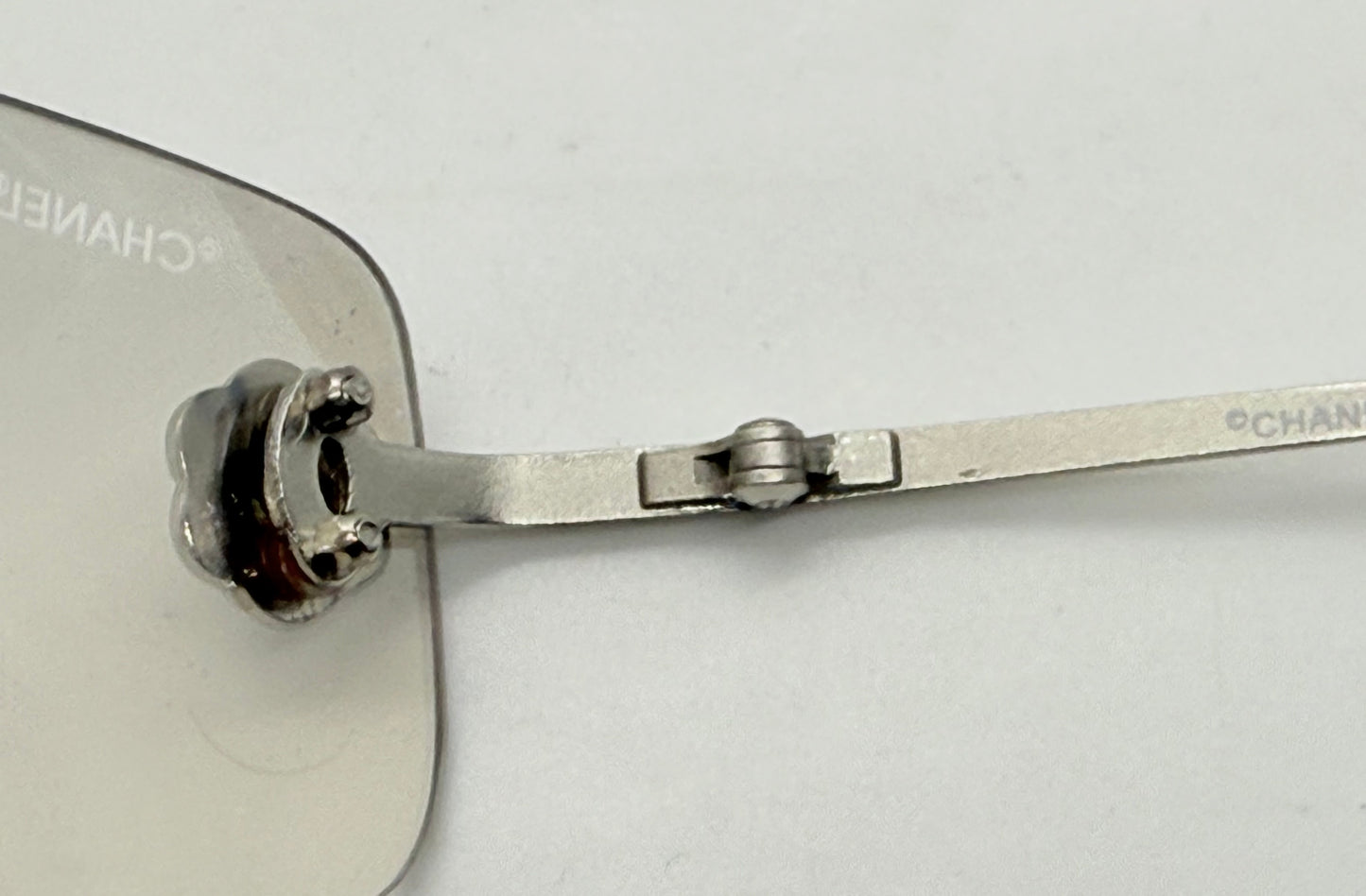 Chanel 4086 C.124|6Y Vintage Shield Sunglasses – Deadstock|Unworn-Camellia Silver