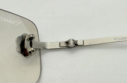 Chanel 4086 C.124|6Y Vintage Shield Sunglasses – Deadstock|Unworn-Camellia Silver