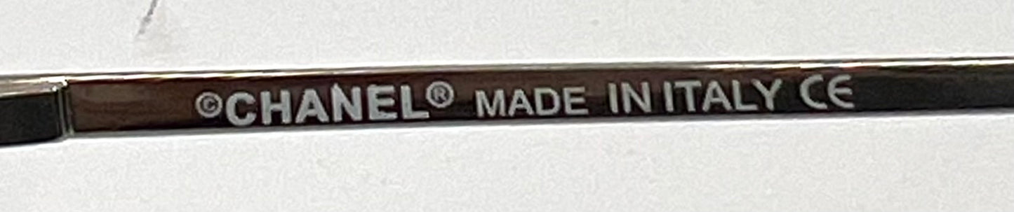 Chanel 4017-D Silver Rimless Sunglasses Swarovski Cc Logo Deadstock