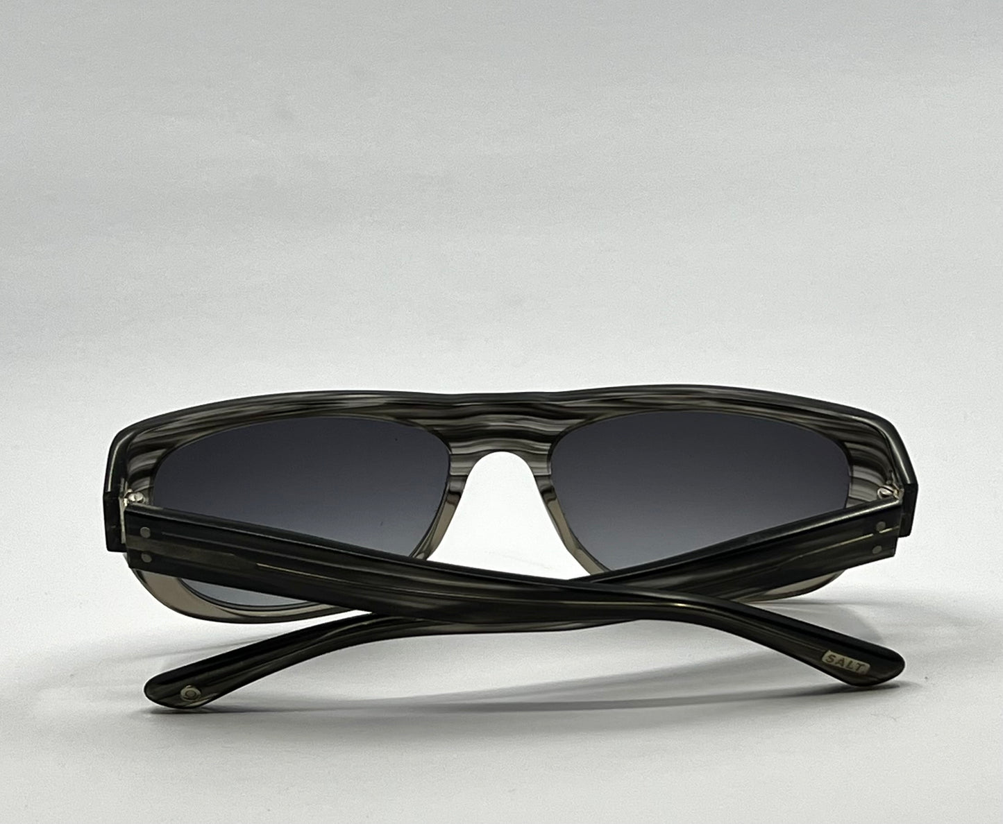 Salt. Polarized Sunglasses- Striated Grey Acetate-Japan-Unworn|Deadstock