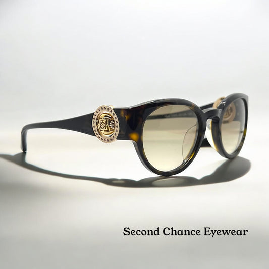 Sasura S205 c.02 Sunglasses-Rose Gold Emblem 49mm-Rare Vintage-Unworn-Italy