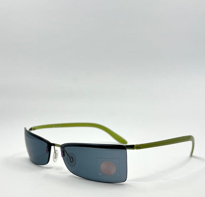 Silhouette 2131 Vintage Sunglasses- Y2K Deadstock Rimless w|Green Temples-Austria