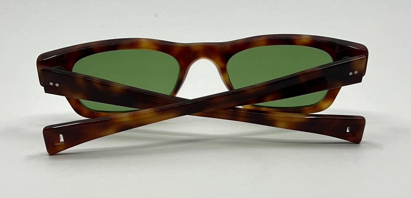 Jean Lempereur 3022 Vintage Sunglasses w/New Solid Green Custom Lenses- France-51mm