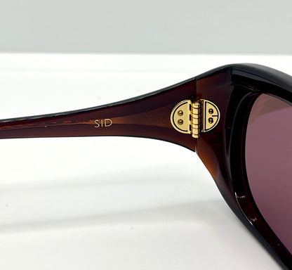 Cynthia Benjamin “Sid” Handmade Sunglasses – Plum Fade Acetate – Full Kit – Luxury Collector’S Piece