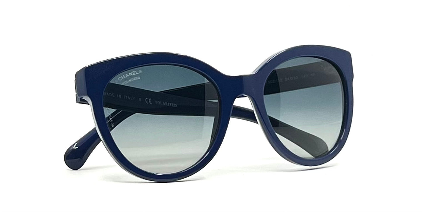 Chanel 5315 Blue Polarized Sunglasses Cat Eye Italy 54-20 Unworn
