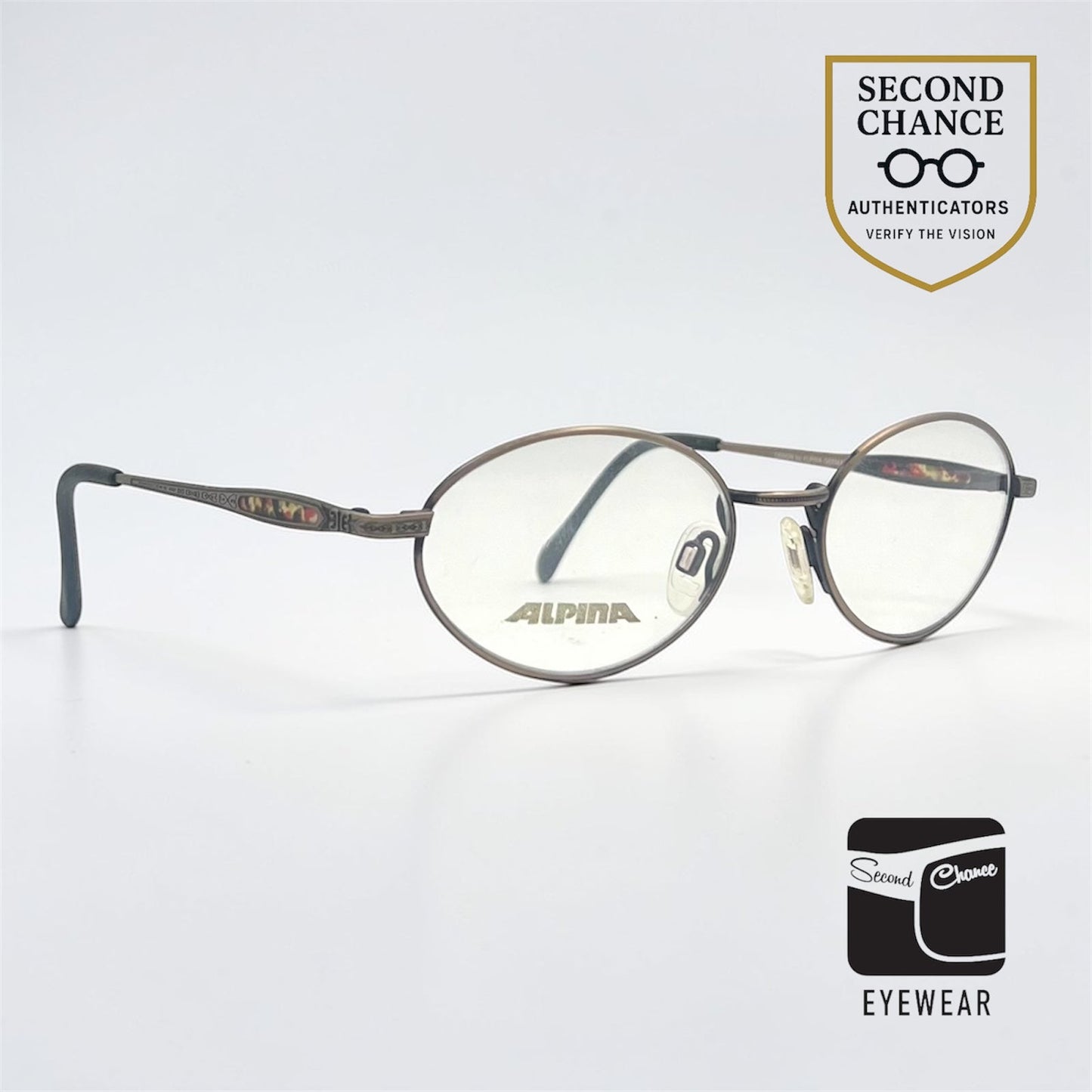 Vintage Alpina Windows 704 Round Metal Optical Frame 51-19 Deadstock