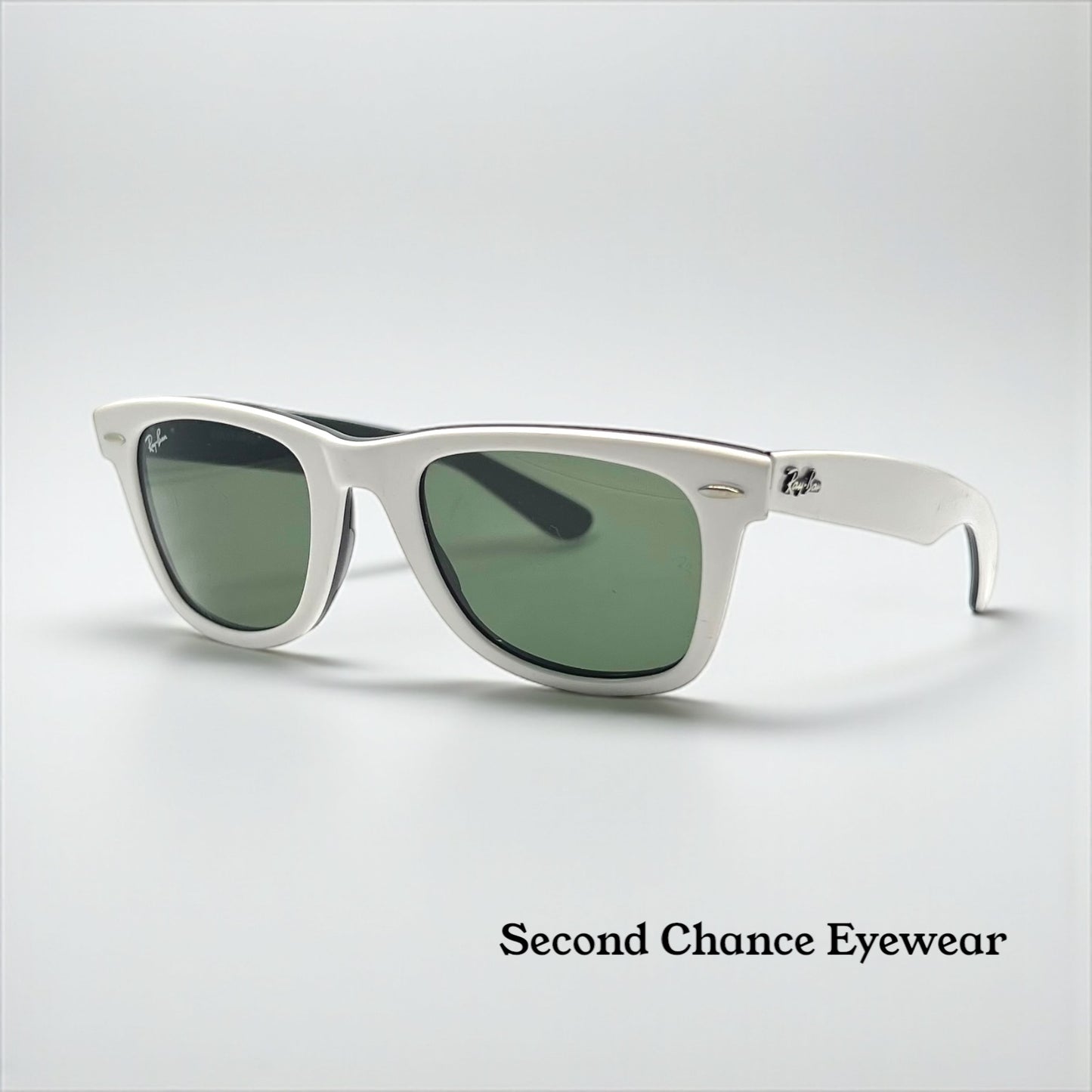 Ray-Ban RB2140 Wayfarer 956 Gloss White G-15 Sunglasses Made in Italy