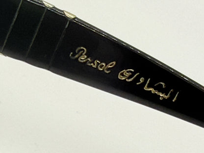 Persol 6156-Arabic Export-Blue Mineral Glass-Vintage 1940s-Deadstock-Rare