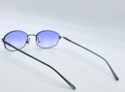 Christian Dior CD 3589 20S-Y2K Blue Oval Sunglasses w/New Blue Sky Gradient Custom Lenses