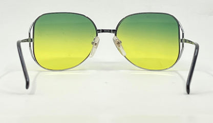 Vintage Nikon NK4608 Japan Aviator Sunglasse-New Green/Yellow Gradient Lenses