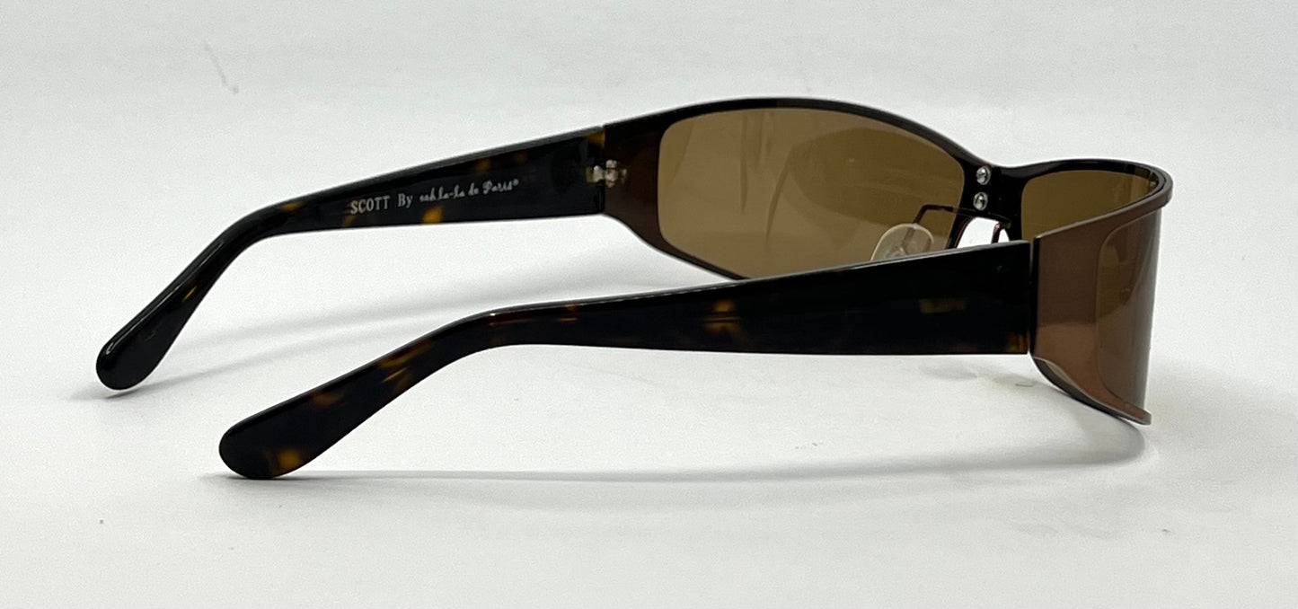 SCOTT by Ooh-la-la de Paris Y2K Shield Sunglasses 70-15-115 COL3 Deadstock