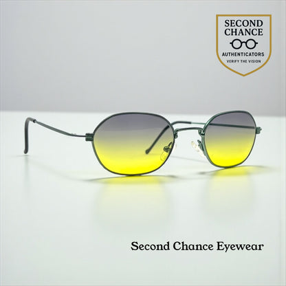 Safilo Team 7821 Vintage Green Metal Sunglasses-New Gradient Tinted Custom Lenses-Unworn-47mm