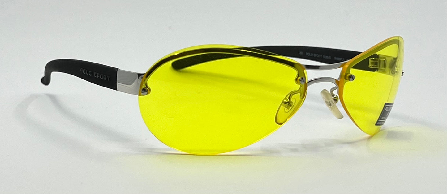 POLO SPORT Ralph Lauren 1036/S W8BPU Y2K Vintage Sunglasses-Yellow Lenses-63mm