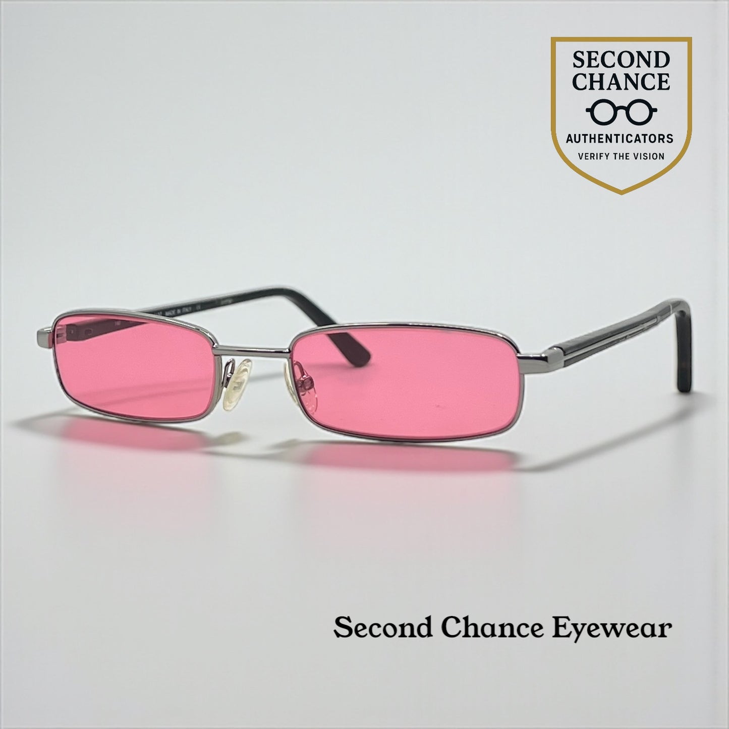 Giorgio Armani GA272-Y2K Vintage Sunglasses-New Solid Rose Pink Custom Lenses