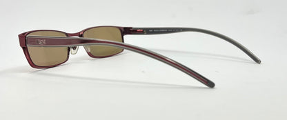 D&G 4159 Y2K Vintage Geometric Narrow Sunglasses Italy Red 51-17