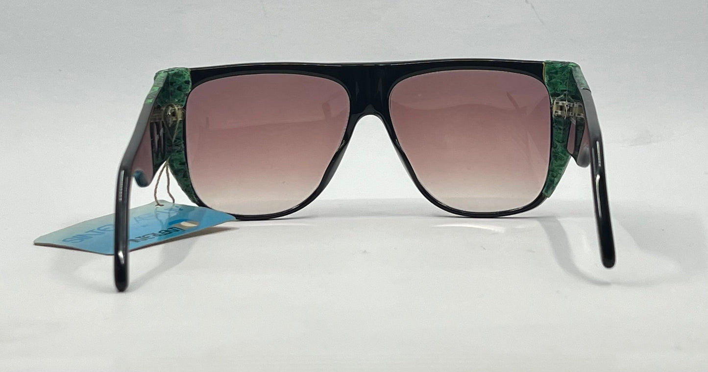 Hervé Bernard 11784 Sunglasses-Snakeskin Temples-Hand Made-Unworn