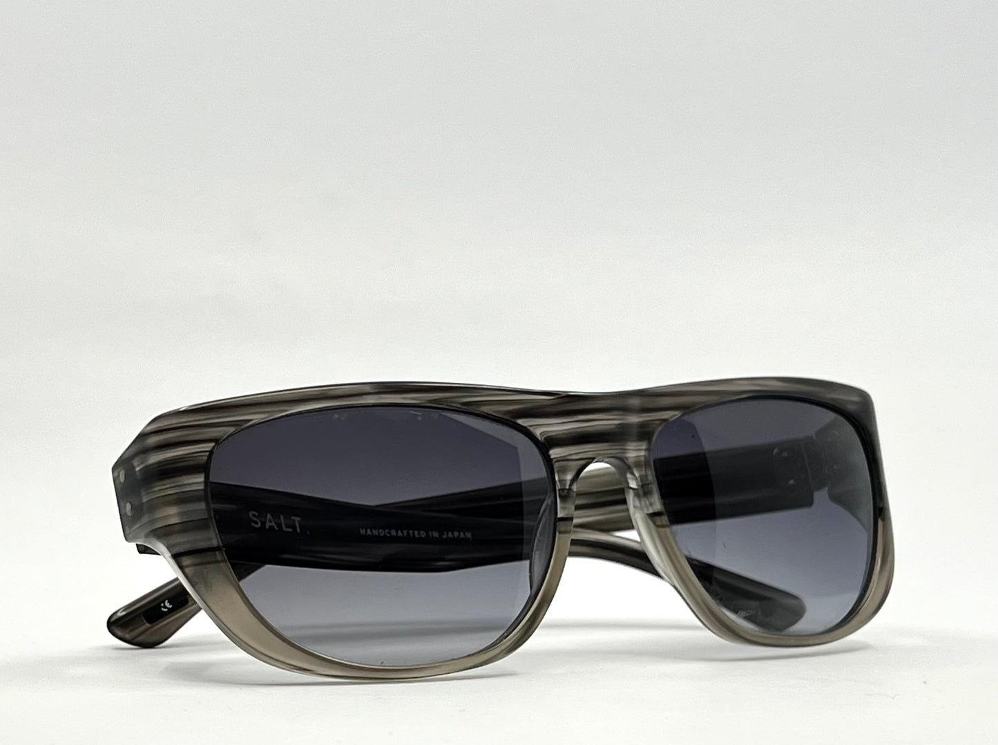 Salt. Polarized Sunglasses- Striated Grey Acetate-Japan-Unworn|Deadstock