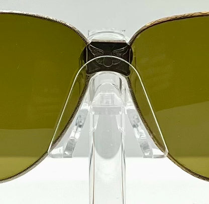 Vintage U.S. Military Esg Folding Aviator Sunglasses – Original Glass Lenses – Eagle Bridge Emblem