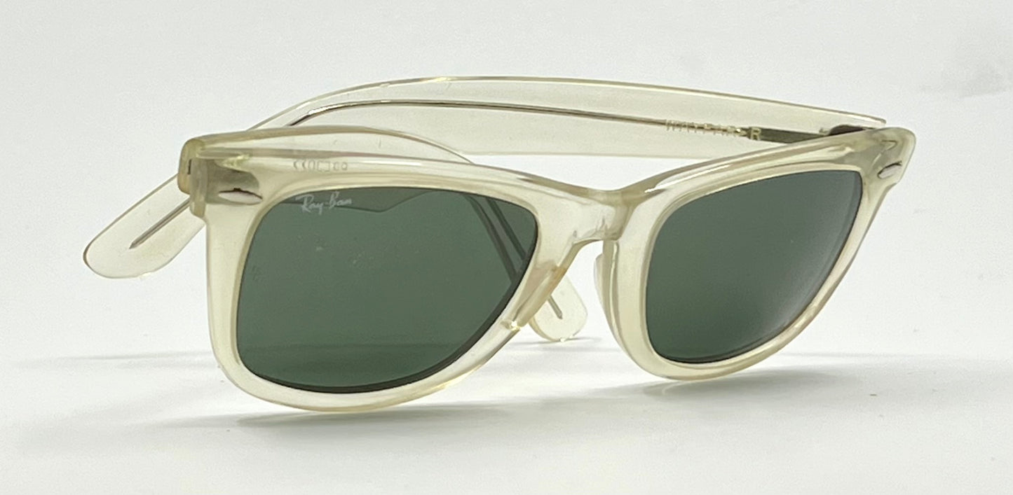 B&L Ray-Ban VINTAGE Wayfarer 5022 Crystal Clear Sunglasses USA w/ Original Lenses