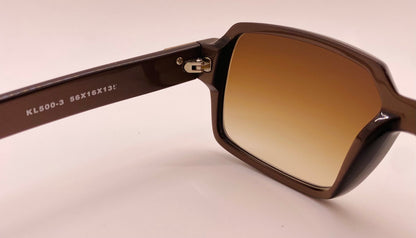 Vintage Nos Kangol Kl500-3 Sunglasses With Brand New, Custom Berko’S Designs Gradient Brown Lenses - 56Mm