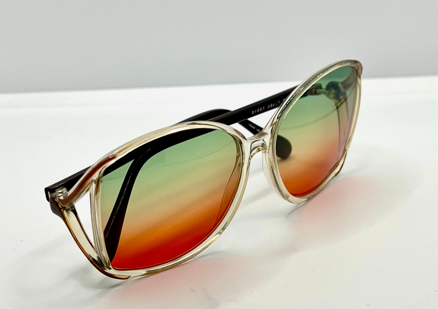 Sergio Valente Sv207 Vintage Sunglasses W|New, Custom Tri-Gradient Lenses-Rare 80S Deadstock