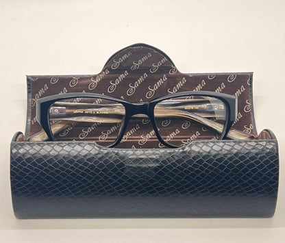 Sama Eyewear Arte 3 Eyeglasses-Brand New W|Original Snake Skin Case-55Mm- Made In Japan