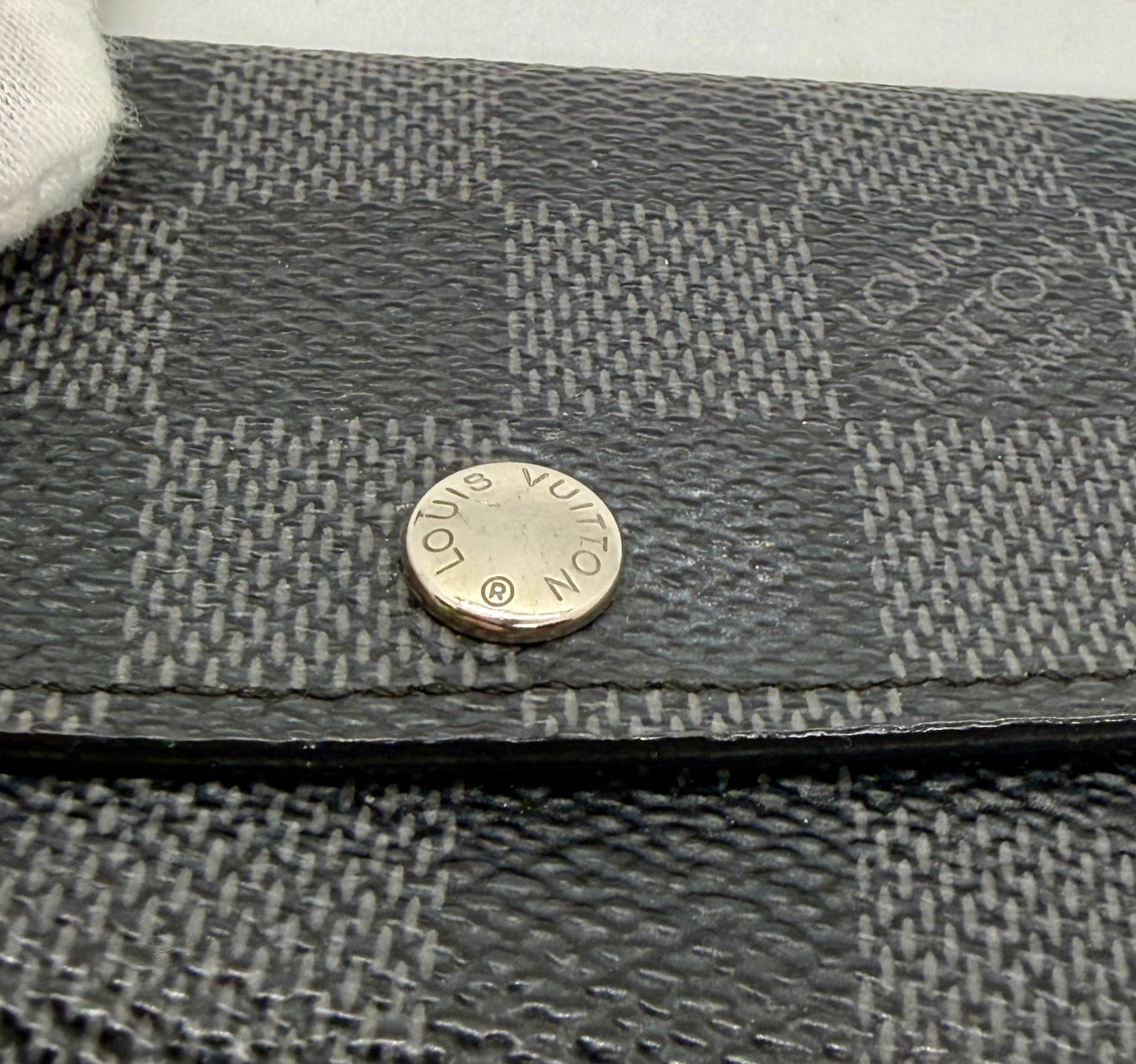 Louis Vuitton Damier Graphite 6 Ring Key Holder Wallet Made in France