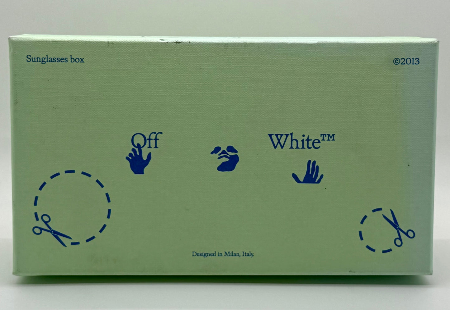 Vintage Off-White Black Shield Wraparound Sunglasses Model Oeri068 1007