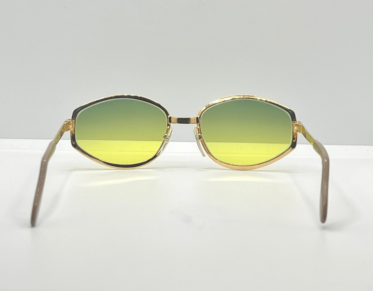 Vintage Deadstock Neostyle Boutique 303 Sunglasses – Custom Gradient “Citrine Moss” Lenses – Made In Germany – 52-18