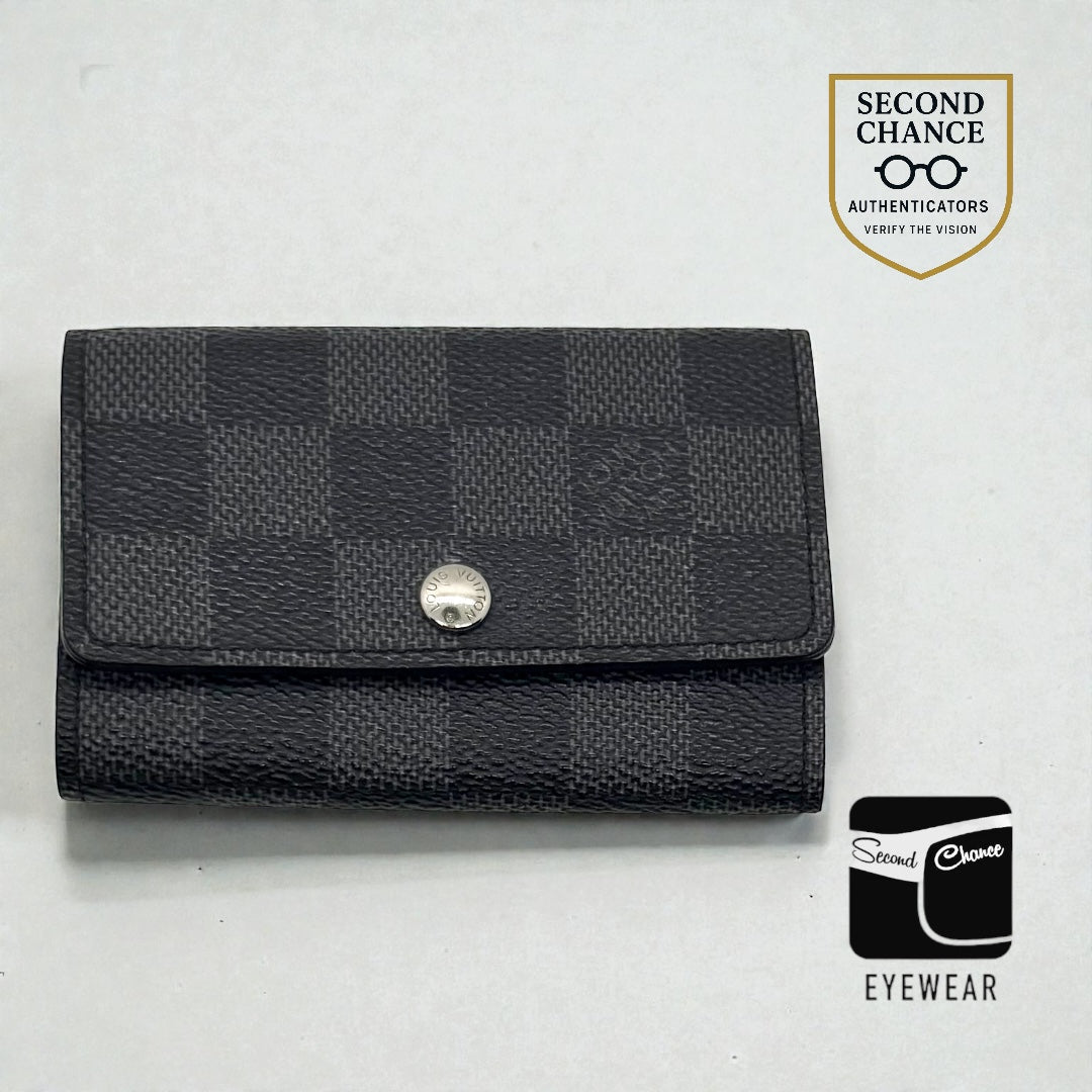 Louis Vuitton Damier Graphite 6 Ring Key Holder Wallet Made in France