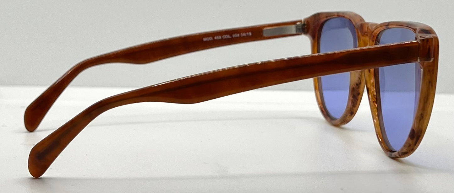 Gianni Versace 465 909 Vintage Sunglasses W|New Solid Blue Custom Lenses-54Mm-Unworn|Nos