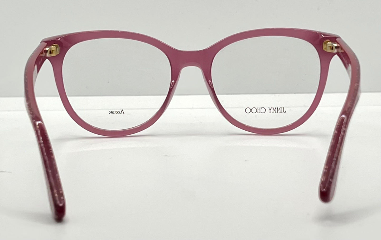 Jimmy Choo Jc205 Qho Pink Glitter Eyeglasses-New-Unworn-Italy-47Mm