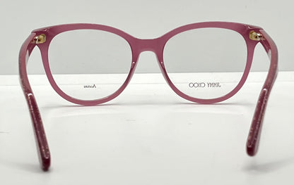 Jimmy Choo Jc205 Qho Pink Glitter Eyeglasses-New-Unworn-Italy-47Mm