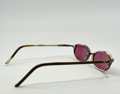 Valentino Vintage Sunglasses w|New Solid Pink Custom Tinted Lenses-Italy-Unworn