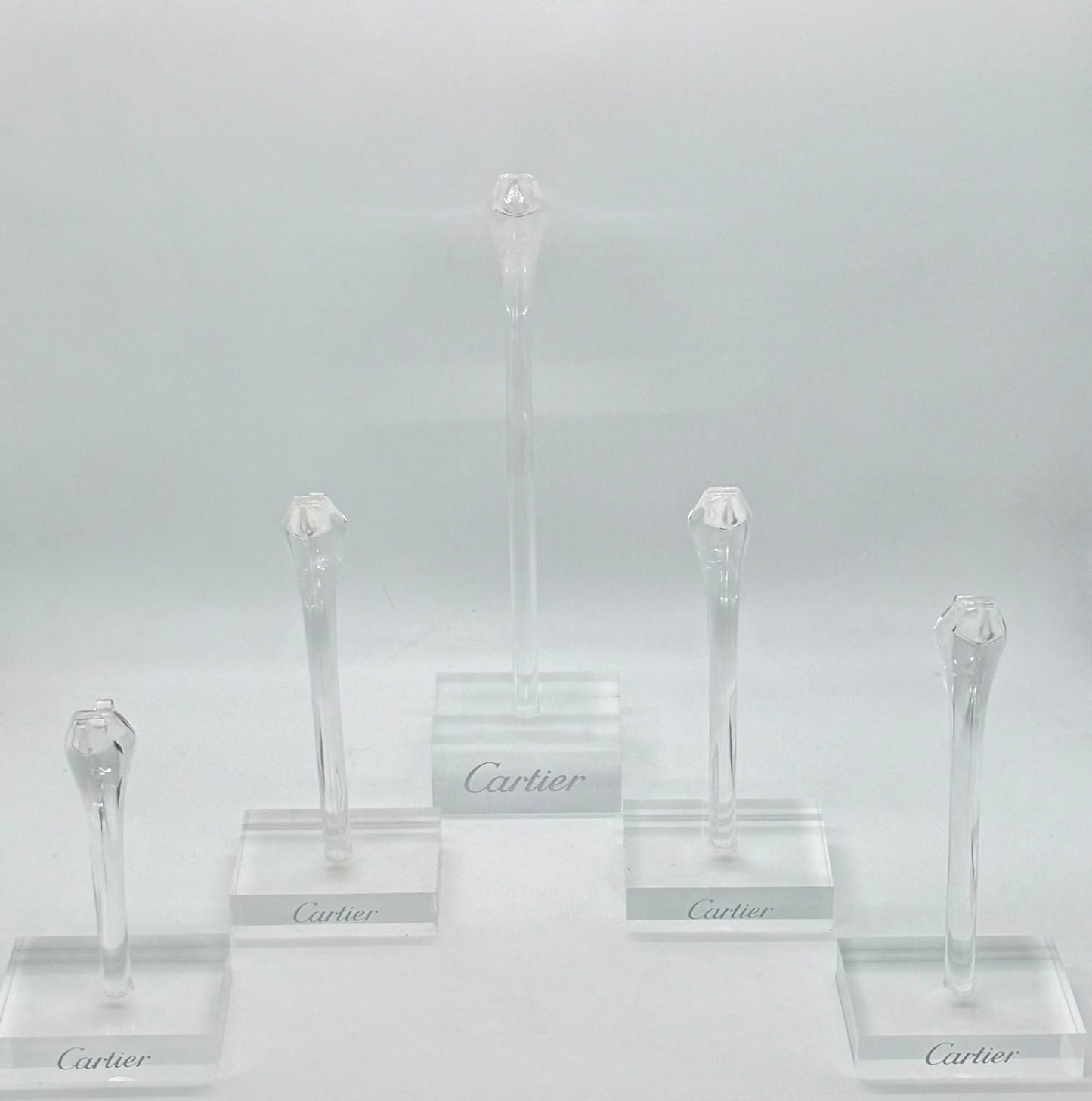 Cartier 5-Piece Acrylic Eyewear Display Stand Set – Unused VINTAGE Boutique Fixtures
