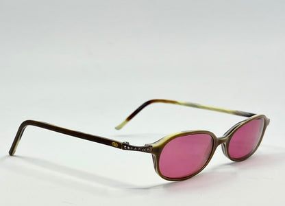 Valentino Vintage Sunglasses w|New Solid Pink Custom Tinted Lenses-Italy-Unworn