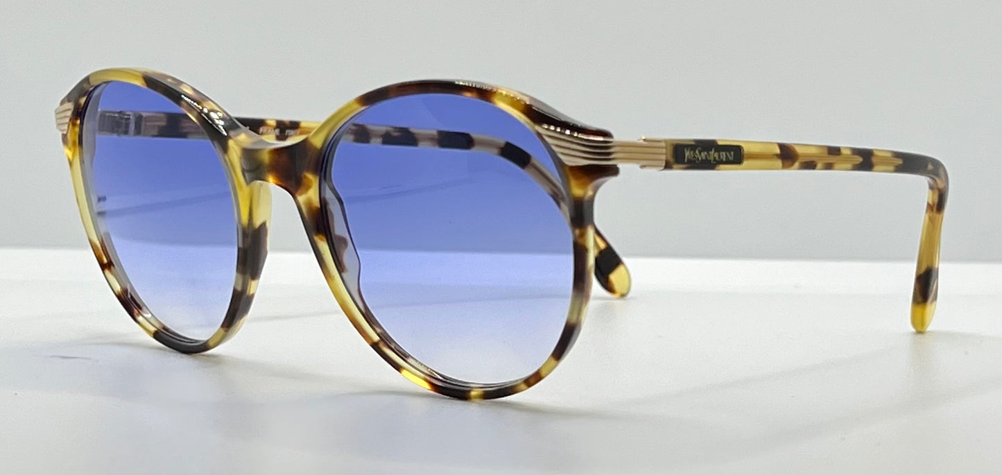 Yves Saint Laurent 5023 Y822 Sunglasses w|New, Custom Blue Gradient Lenses-Vintage Deadstock
