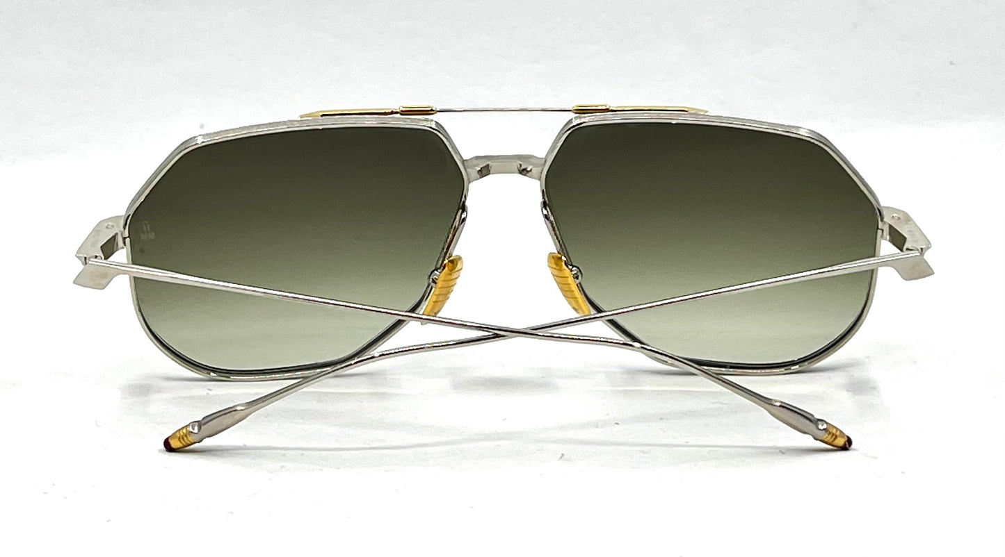Jacques Marie Mage REYNOLD in ELECTRUM- Titanium Aviator-Unworn-Full Kit