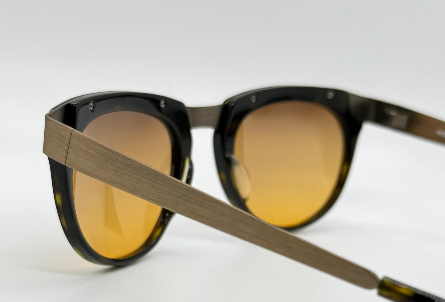 Morgenthal Frederics Maya Sunglasses – Handmade In Japan – Titanium & Acetate – Berko’S Designs Custom Gradient Lenses – New Full Kit