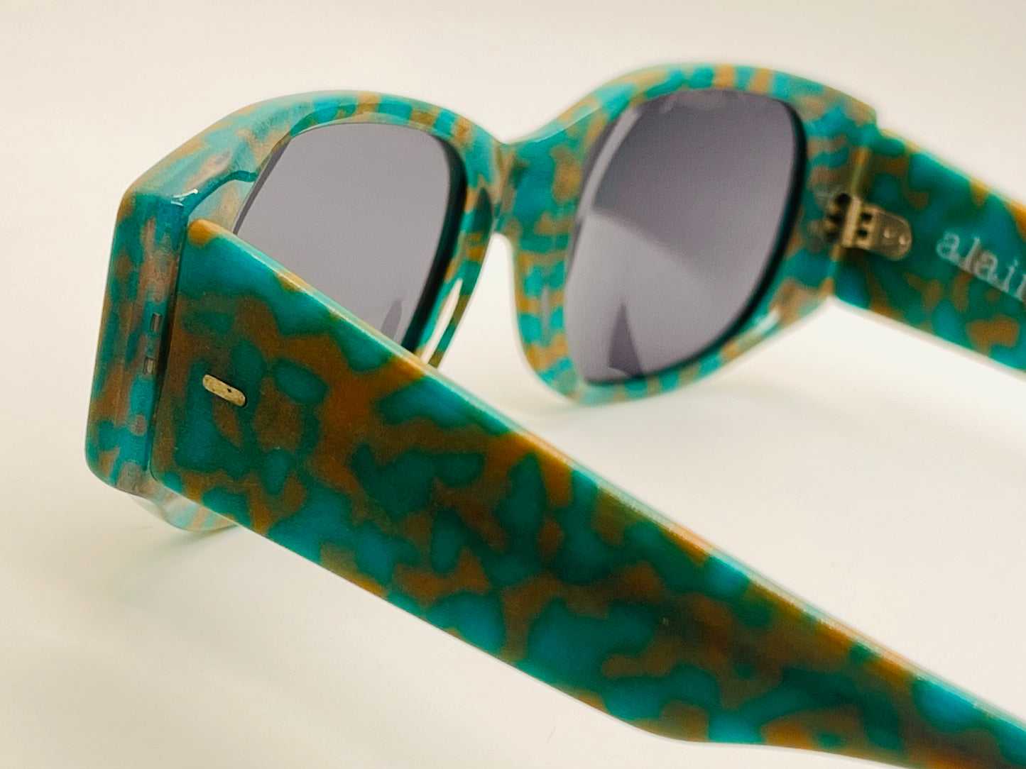 Vintage Alain Mikli Paris 3091 “Jul” Turquoise Marbled Sunglasses - Nos - Hand Made In France