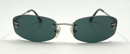 CHANEL 4002 Rimless Sunglasses c.103/71 Y2K Made in Italy-Vintage