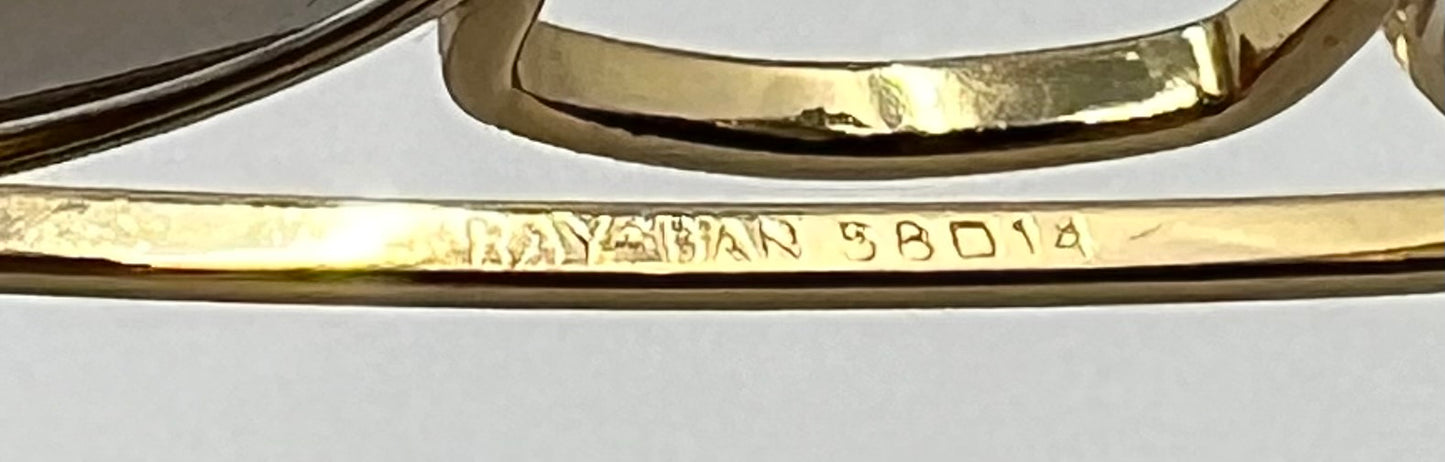 B&L Ray-Ban Large Metal Gold Aviator 58mm-w/New RB Gradient Lenses