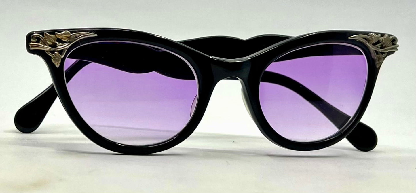 IMPERIAL USA Vintage Cat Eye Sunglasses-New Purple Gradient Lenses-Renewed