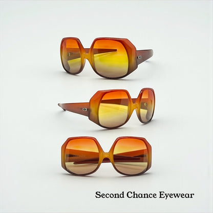 Christian Dior DO4 1970s Oversized Sunglasses w/New Tri-Gradient Tinted Lenses