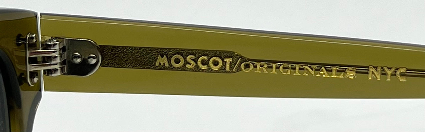 MOSCOT NEBB Sunglasses Olive Green w/New Gradient Custom Tinted Lenses-Full Kit