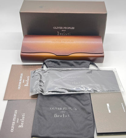 Oliver Peoples Berluti Sheldrake Leather Sunglasses Ov5036Sq-Full Kit