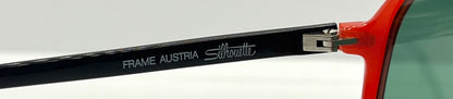 Silhouette Mod 1103 Vintage Sunglasses W|New Solid Green Custom Lenses-56Mm-Unworn