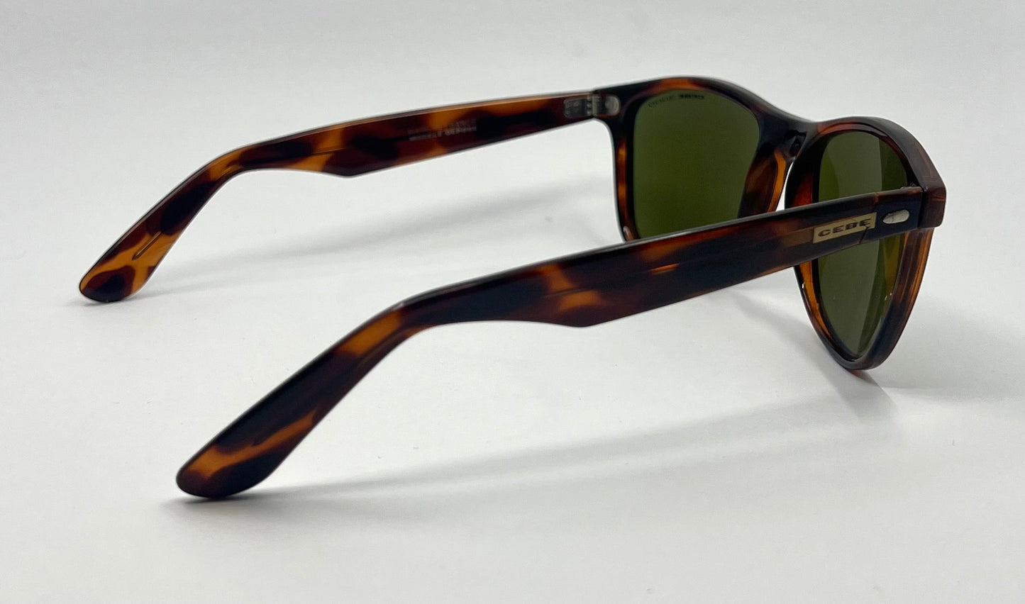 CÉBÉ 3000-Vintage Tortoiseshell Sunglasses w/ Original Green Mineral Glass Lenses-France